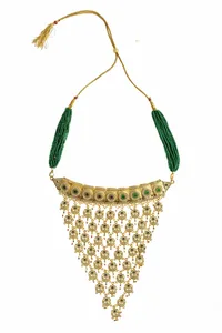 Ethnic Opulent Green Statement Necklace image 6