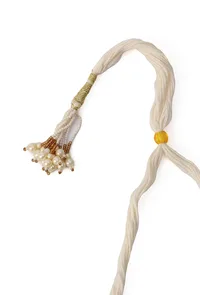 Stunning Guttapusalu Necklace & Jhumka Set In Antique Gold image 6