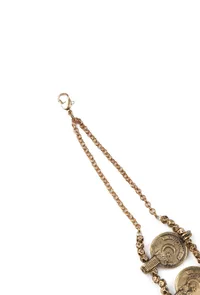 Two Layer Oxidized Coin Anklet image 4