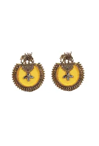 Majestic Yellow Elephant Jhumkas image 2