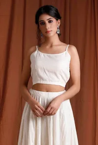 Off White Cotton Blouse image 1