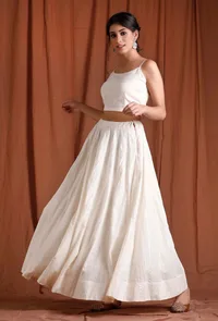 Off White Cotton Blouse image 5