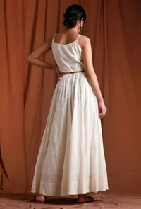 Off White Cotton Blouse image 6