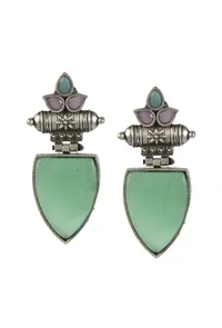 Mint Petal Drop Earrings image 2
