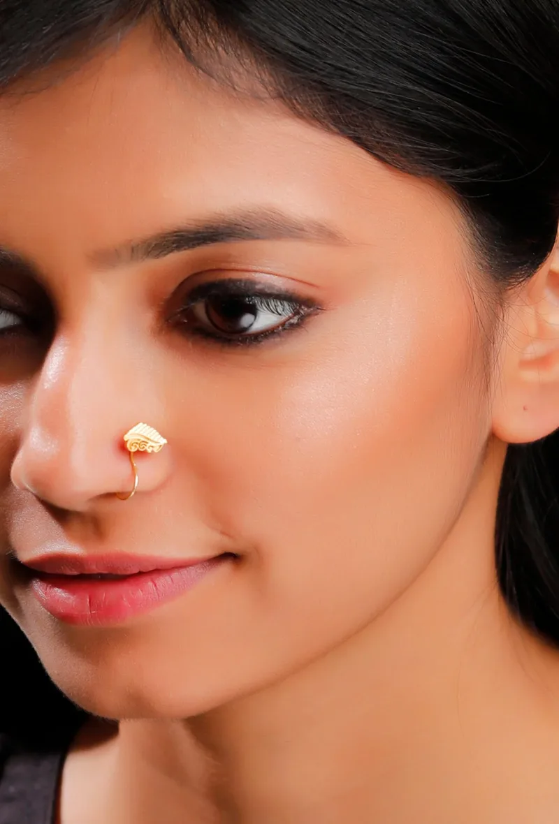 Gold Intrictae Motif Brass Nosepin