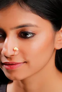 Gold Intrictae Motif Brass Nosepin image 1