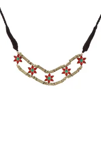 Double Layered Gold Plated German Silver Necklace image 2
