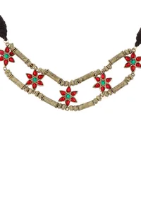 Double Layered Gold Plated German Silver Necklace image 4