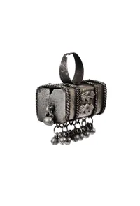 Silver Look Like Designer Lightweight Adjustable Briefcase Shaped Size Partywear Ring image 3