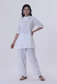 White Cotton Co-Ord Set image 1
