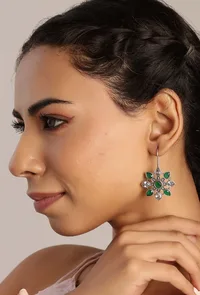 Emerald Bloom Earrings image 1