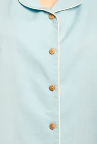 Set of 2 : Light Blue Shirt Cotton Top and Pajama image 5