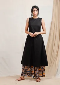 Black Cotton Kurta image 1