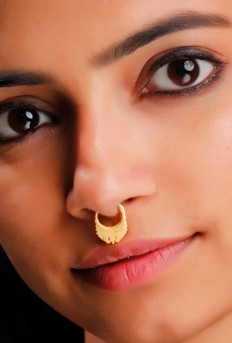 Gold Septum with Ancient Intricate Motif