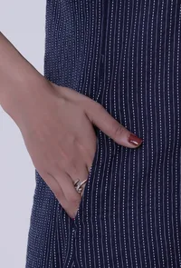 Set Of 2: Blue Cotton Kurti With Palazzo Set image 6