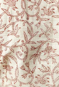 The Floral Printed Off-White Kota Doria Blouse image 4