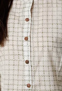 Off White Buttoned Cotton Shirt image 4