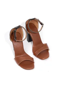 Ombre Brown Strap Cushion Padded Heels image 2