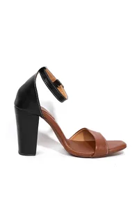 Ombre Brown Strap Cushion Padded Heels image 3