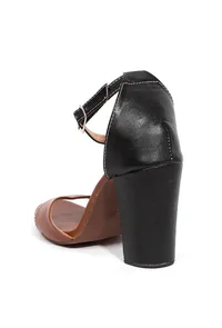 Ombre Brown Strap Cushion Padded Heels image 6
