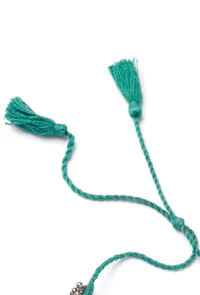 Kasheen Teal Green Tribal Ghungroo Necklace image 4