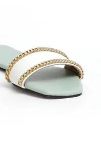 Sky Blue Cruelty-Free Leather Flats image 6
