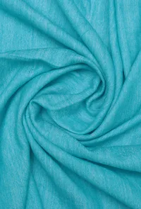 Black spun wool kurta & palazzo set with Turquoise & light blue reversible stole image 6