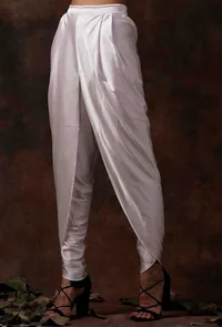 White Satin Dhoti image 2