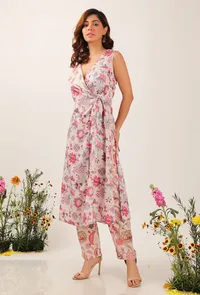 Nadia Floral Chintz Wrap Tunic Dress image 3