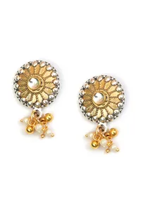 Chandrika Rajwada Oxidised Crescent Necklace Set image 3