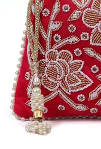 Radiant Raspberry Glass Stone Potli image 5