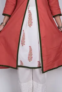 PeachÃ‚Â&nbsp;Block Print Kurta-S image 2