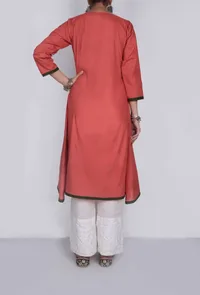 PeachÃ‚Â&nbsp;Block Print Kurta-S image 4