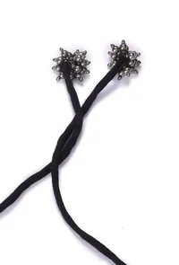 Mehreen Black Kutch Embroidery Silver Choker image 5