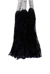 Maksha Black Thread Tassels Earrings image 4