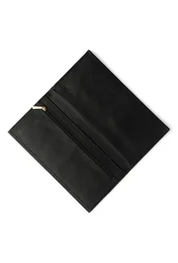 Black Solid Wallet with Tassel image 4