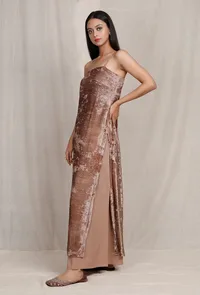 Cream Beige Velvet Slip image 2