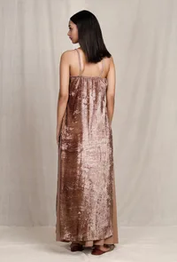 Cream Beige Velvet Slip image 4