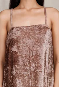 Cream Beige Velvet Slip image 5