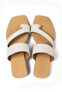 White Pure Hemp Flats image 2