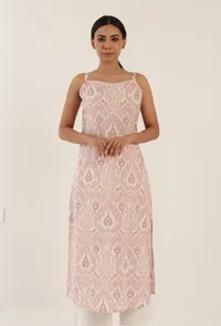 Pine Cone Color Cotton Slip With Multicolor Motif image 2