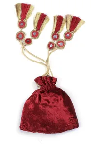 Scarlet Red Potli Bag image 3