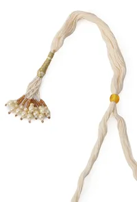 Divine Laxmi Devi Necklace With Square Stone Stud Earrings image 6