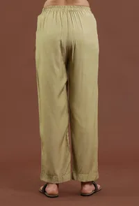 Set of 2: Heritage Patola Printed Tussar Silk Gathered Kurta with Shantoon Pant Set image 3