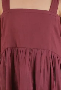Maroon Purple Mulmul Dress image 5