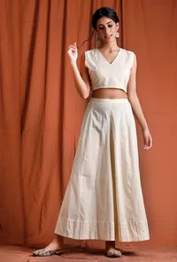 Off White and Golden Blouse image 1