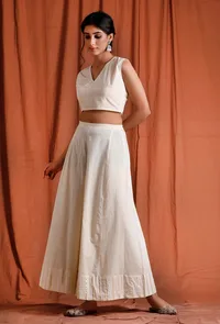 Off White and Golden Blouse image 2