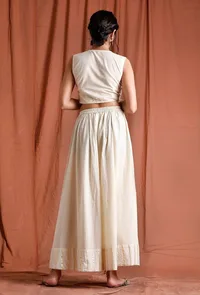 Off White and Golden Blouse image 4