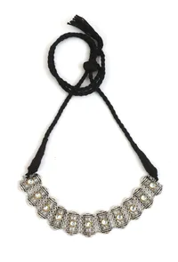 Vintage Style Oxidized Silver Choker Necklace Set image 2