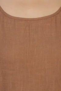 Rust Brown Cotton Sleeveless Midi Dress image 6